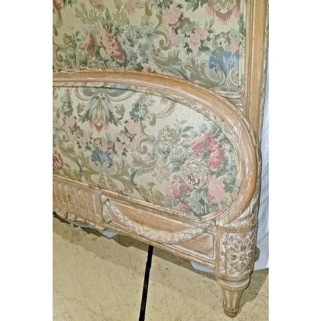 French 19c L. XVI Style Bed, Queen Size For Sale - Image 11 of 12