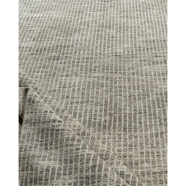Organic Night Contemporary Handmade Rug - 11ft 10in X 14ft 9in For Sale - Image 4 of 6