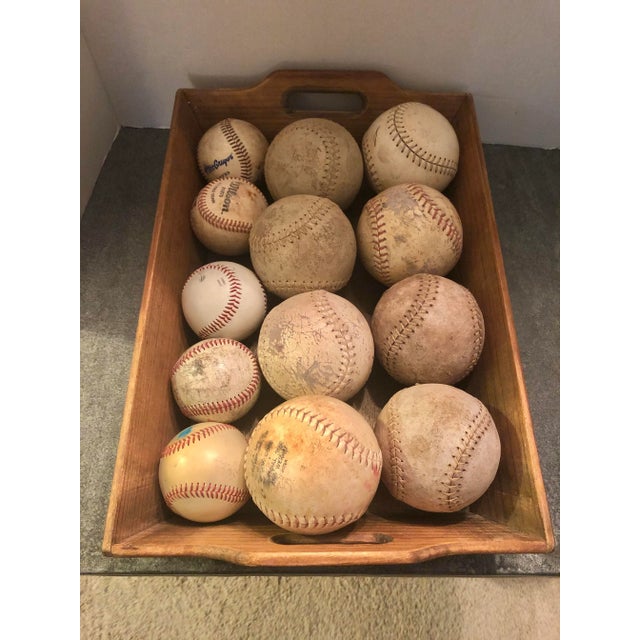 Set of 13 decorative and assorted size softballs. For use as bowl or basket filler or toy or game use..Balls are 3 inches...