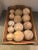 Set of 13 decorative and assorted size softballs. For use as bowl or basket filler or toy or game use..Balls are 3 inches...