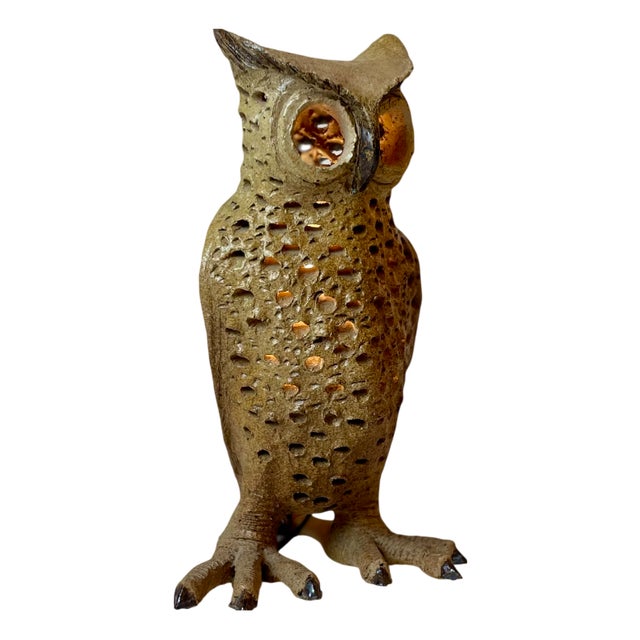 Ceramic Owl Table Lamp, 1960s For Sale