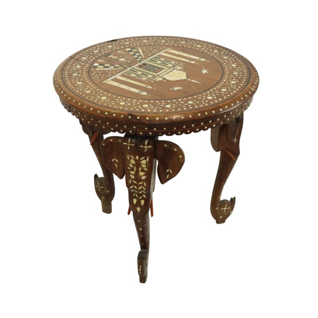 Anglo-Indian Taj Mahal Side Table in Teak, 1950s For Sale - Image 9 of 18