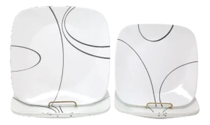 "Simple Lines" Dinnerware by Corelle - Set of 8