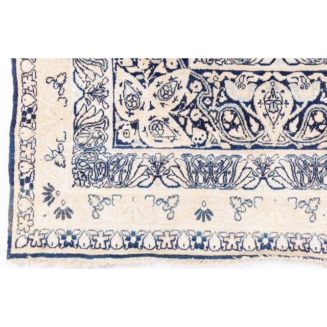 Antique Persian Kirman Handmade Wool Rug For Sale - Image 4 of 8