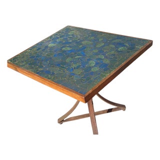 Mid-Century California Mosaic Tile Top Accent Table – Provenance: Eve Paige Spencer Collection For Sale