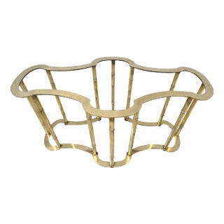Mastercraft Solid Brass Faux Bamboo Dining Table Base, Made in Italy For Sale