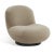 Contemporary Stevie Velvet Accent Chair - Light Brown/Black For Sale - Image 3 of 7