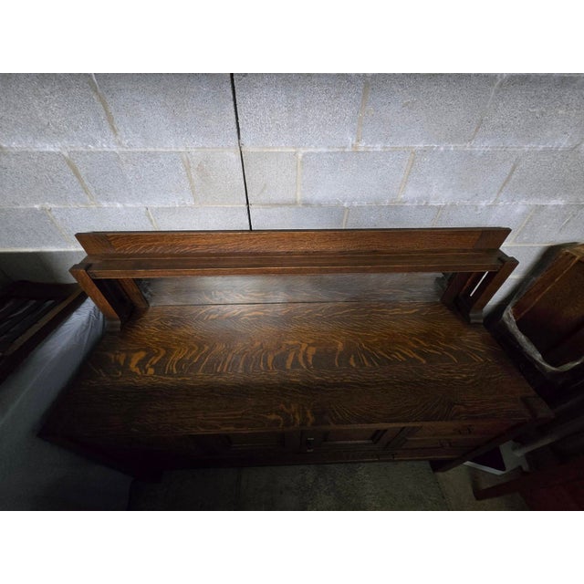 Marked Down (Again)! 1910s Arts & Craft-Style J K Rishel Solid Oak Buffet For Sale - Image 4 of 18