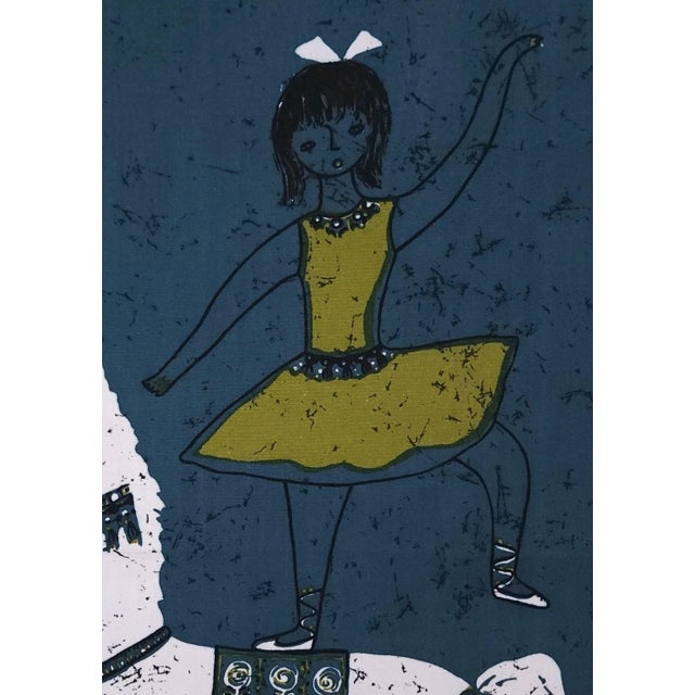 Mid-Century Modern Mid-Century German Pop Art Screen-Printed Wall Hanging by Traute Sänger, 1970s For Sale - Image 3 of 6