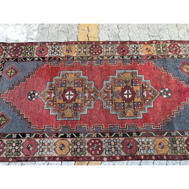 Textile 1960s Floor Handknotted Turkish For Sale - Image 7 of 11