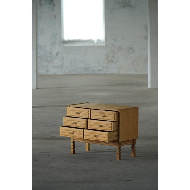 Mid-Century Modern Danish Chest of Drawers in Oak, 1950s For Sale - Image 10 of 15