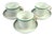 Large Belgian Porcelain Cups and Saucers, 1890s, Set of 6 For Sale