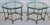 Vintage Labarge Side Tables Brass Glass Hoof Footed Octagonal Pair For Sale - Image 10 of 12