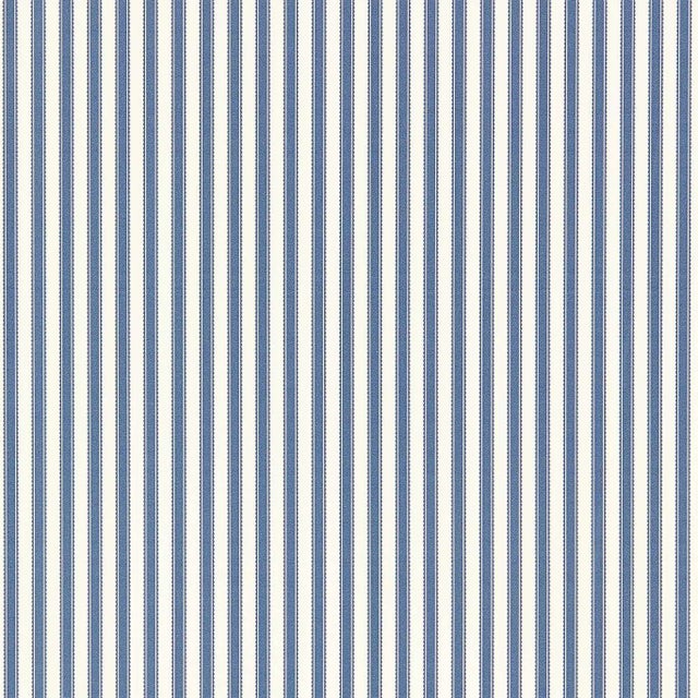 Sanderson Pinetum Stripe Wallpaper in Indigo For Sale