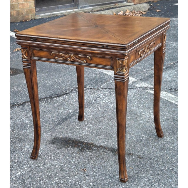 Late 20th Century Neoclassical Style Mahogany Handkerchief Envelope Games Table For Sale In Washington DC - Image 6 of 14