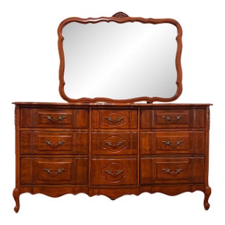 French Provincial Dresser With Mirror, C. 1960s-1970s For Sale