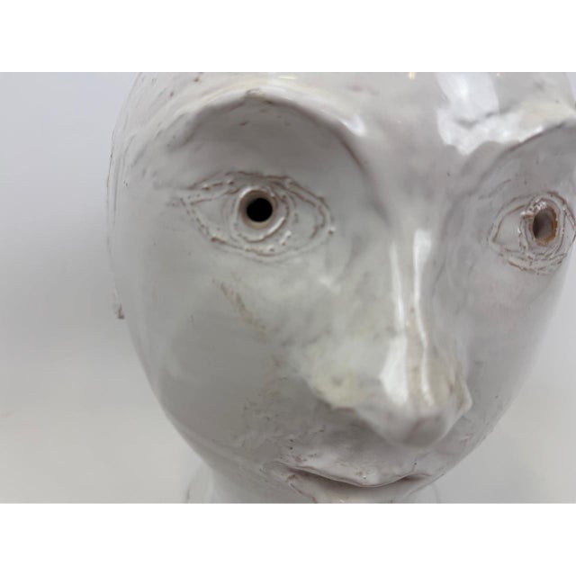 Ceramic Vintage Danish Artist Ceramic Head, 1980s For Sale - Image 7 of 12
