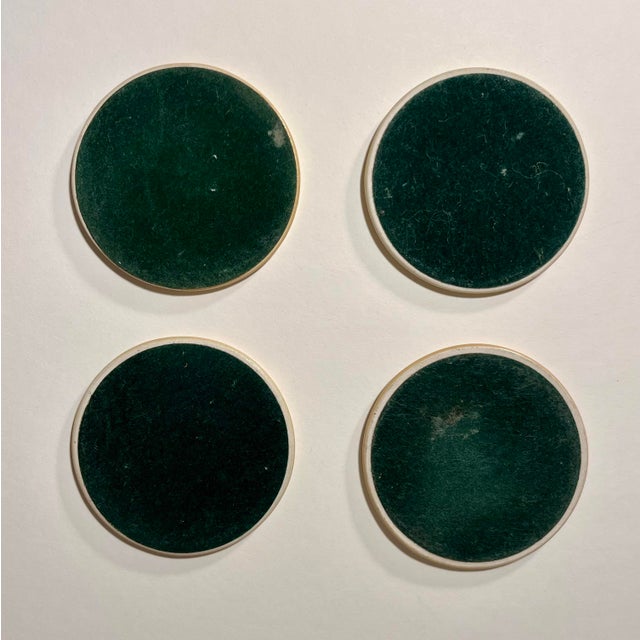 Ceramic Set of 4 Vintage Honiton Pottery England Round Ceramic Dogs Coasters For Sale - Image 7 of 8