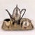 Carl Deffner, Art Deco style silverd brass coffee set with tray This piece has an attribution mark, I am sure that it is...