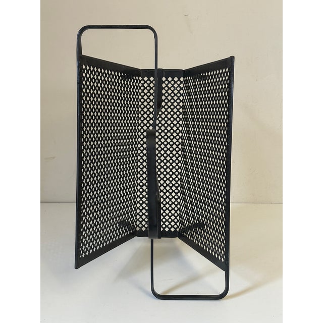 Vintage Perforated Metal Magazine Rack, 1960s For Sale - Image 14 of 15