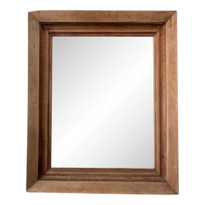 English 19th C Pine Mirror With Old Glass in Good Condition