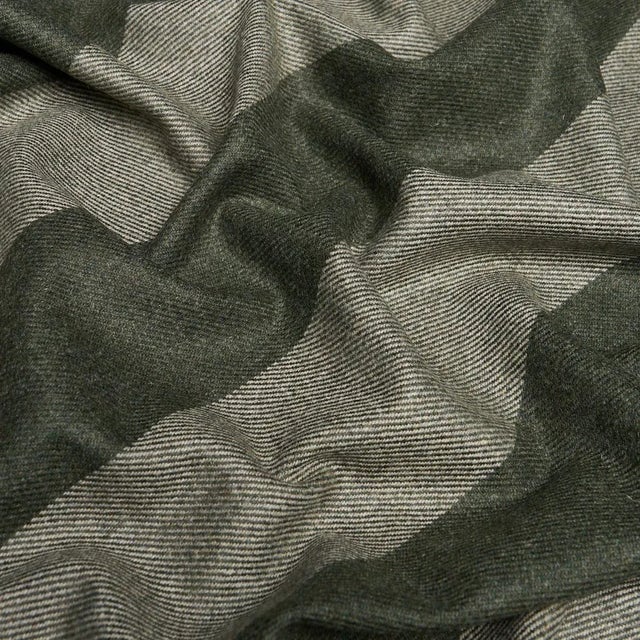 Schumacher SAMPLE - Schumacher Hemlock Stripe Fabric In Sage For Sale - Image 4 of 4