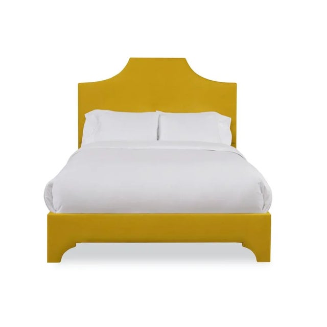 Casa Cosima Kit Full/Double Bedframe, Golden Velvet For Sale - Image 4 of 4