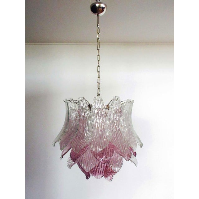 Italian Murano Pendant Transparent and Amethyst Glasses, Set of 2 For Sale - Image 12 of 16