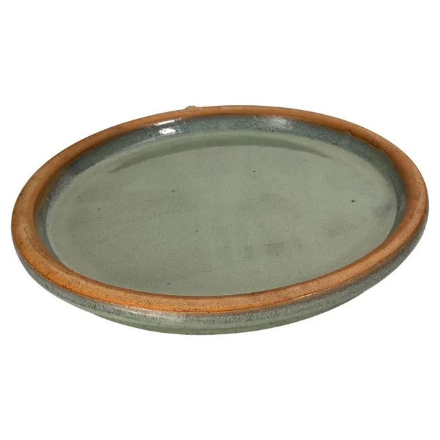 Heavy Glazed Pottery Dish, 1970s For Sale - Image 3 of 16