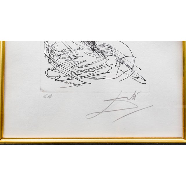 Salvador Dalí Salvador Dali Signed Rembrandt Van Rijn Etching Immortals of Art Artist Edition For Sale - Image 4 of 5