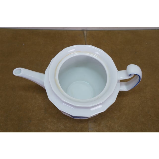 Royal Blue Mid 20th Century Denmark Royal Copenhagen 8503 Blue Flower Teapot Tea Coffee Pot Pitcher 9" For Sale - Image 8 of 15
