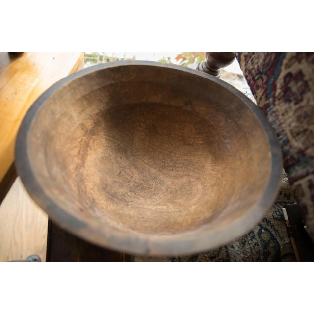 African Vintage African Wooden Bowl For Sale - Image 3 of 6