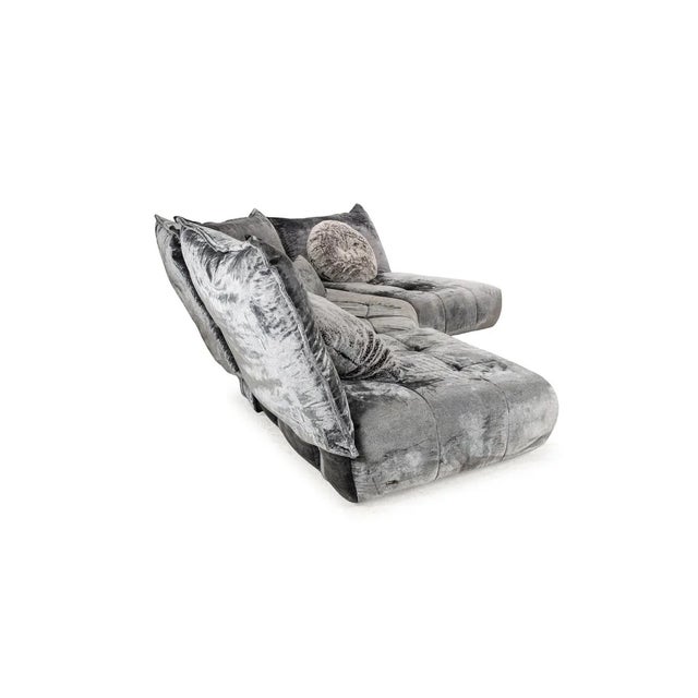 Fabric Corner Sofa in Grey - Silver from Bretz Matilda For Sale - Image 5 of 8