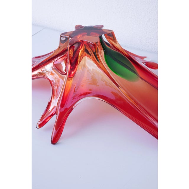 Italian Art Glass Multicolor Brown Basket Fruit Bowl Catchall Italy, Murano Glass 1970s For Sale - Image 3 of 10