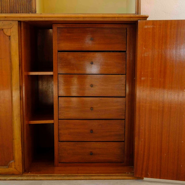 Italian Wooden Bookcase, 1960s For Sale - Image 3 of 14