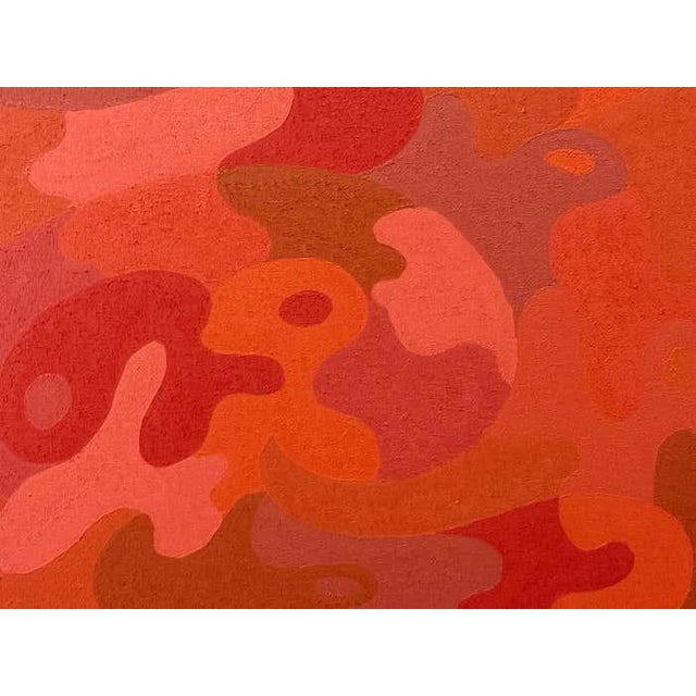 Modern Orange Abstract Acrylic Painting by Stanley Donald Tschopp For Sale - Image 3 of 7