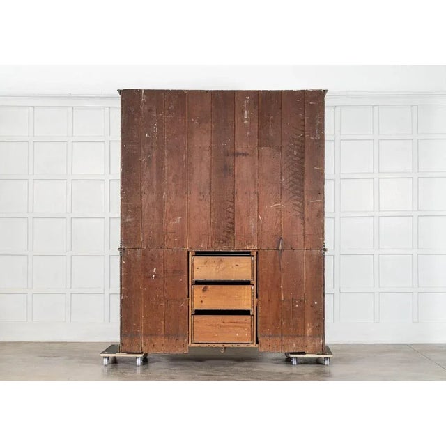 Large English Ebonised Pine Butler's Pantry Cabinet, 1890s For Sale - Image 10 of 11