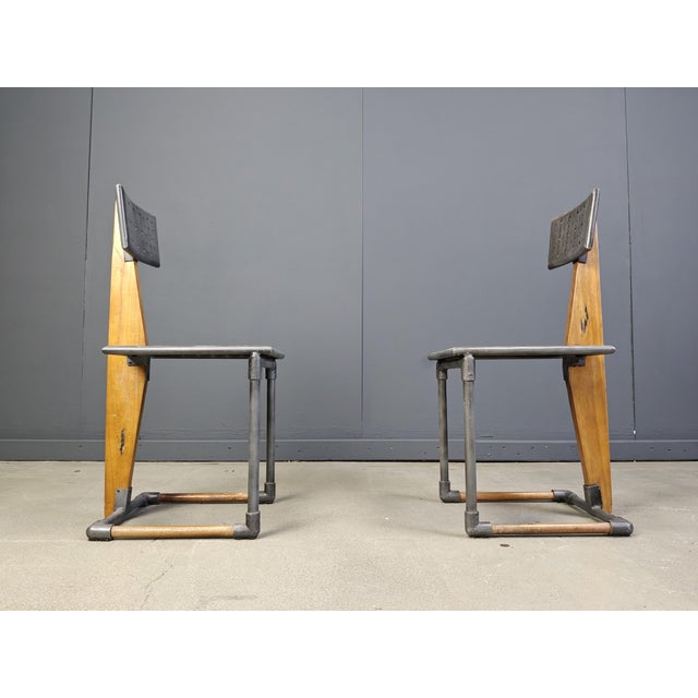 Vintage Industrial Chairs, 1970s, Set of 4, in Very Good conditions. Designed 1970 to 1979