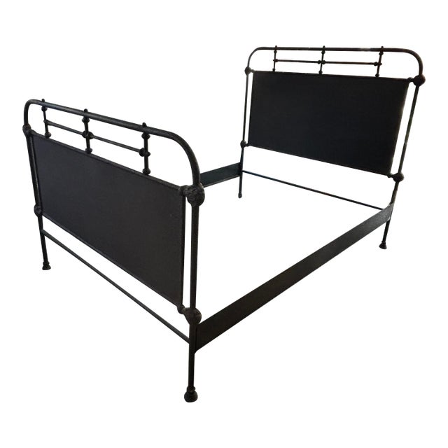 Vintage Restoration Hardware Cast Iron Full Bed For Sale
