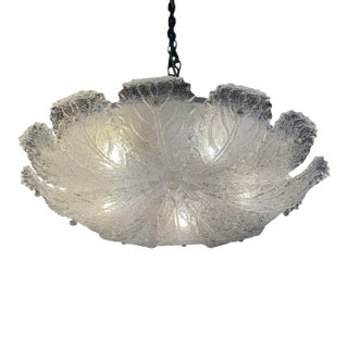 Vintage Murano Glass Ceiling Mount Chandelier For Sale