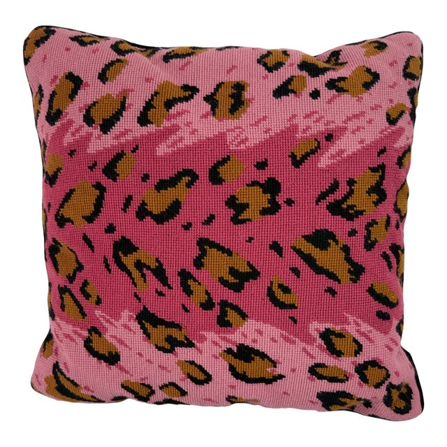 Vintage Needlepoint Pillow For Sale