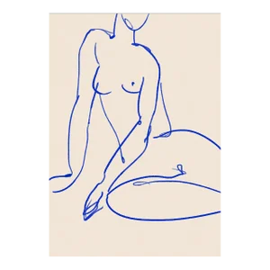 Contemporary Minimalist Female Silhouette Giclee Print