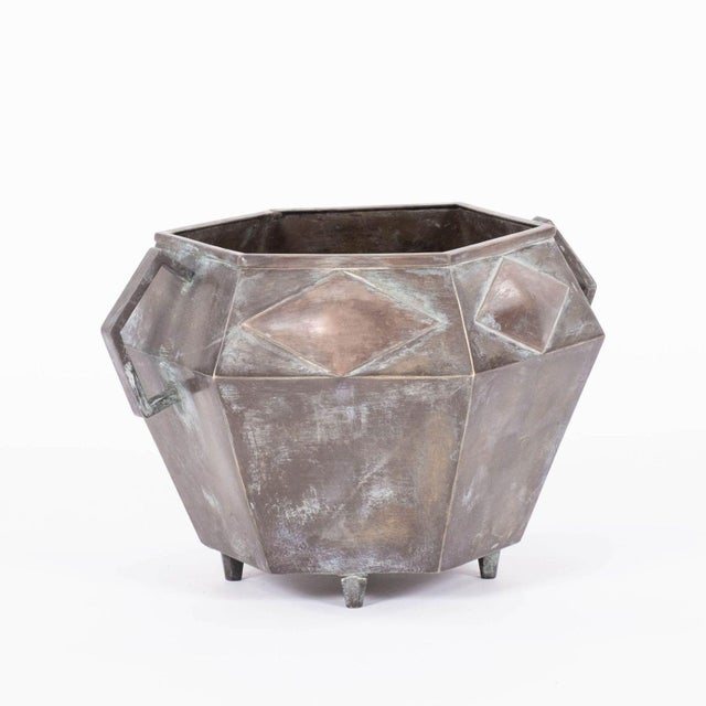 Bronze French Polygon-Shaped Jardinière For Sale - Image 10 of 10