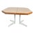 Late 20th Century Vintage Octagonal Formica Metal Base Kitchen Dining Table With Leaf For Sale