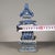 Blue Blue and White Porcelain Pagoda, Chinese Chinoiserie Pagoda Tabletop Ornament For Sale - Image 8 of 9