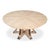 Beige Transitional Round Dining Table, Large - Bleached Oak With Hammered Iron Base For Sale - Image 8 of 11