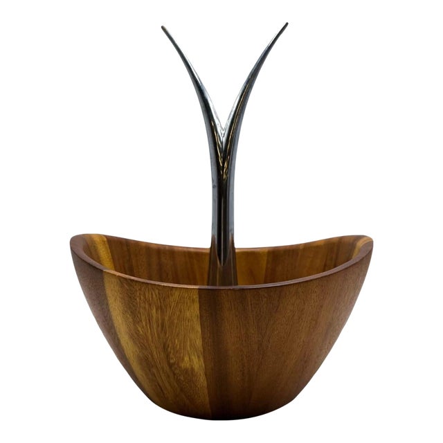 Contemporary Nambé Fruit Tree Bowl With Banana Hanger For Sale