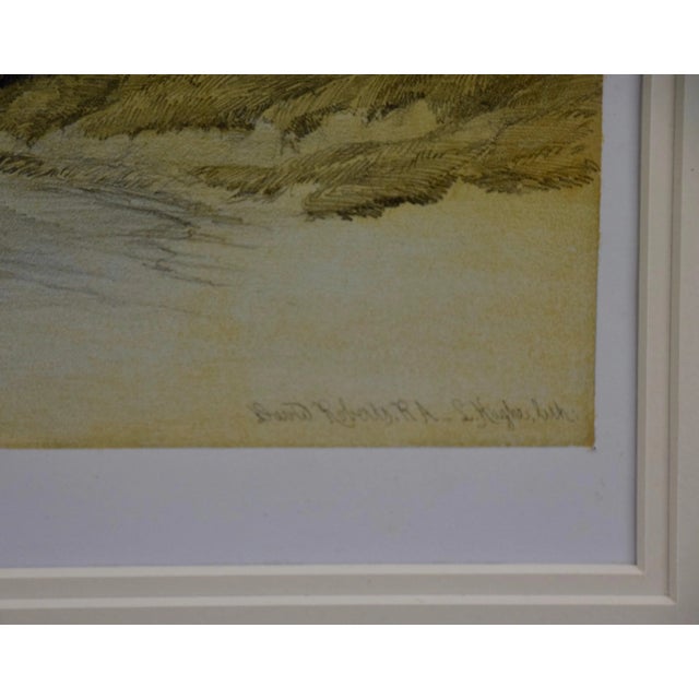 Printmaking Materials Thebes, Egypt: A Framed 19th Century Hand-Colored Lithograph by David Roberts , 1847 For Sale - Image 7 of 8