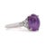14K white gold ring is set with a GIA certified natural pink star sapphire from Sri Lanka, no heat treatment, displaying...
