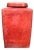 Large Heavy Red Oxblood Glazed Ceramic Square Ginger Jar Canister 14" For Sale